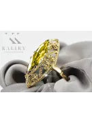 Ring Yellow Peridot 14K Yellow gold Vintage Jewlery vrc005y